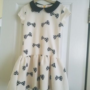 Ultra Adorable * Bow Dress with Peter Pan Collar